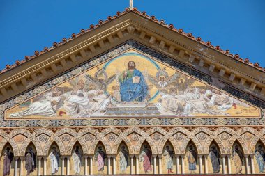 Amalfi'da St Andrew katedral cephe. İtalya