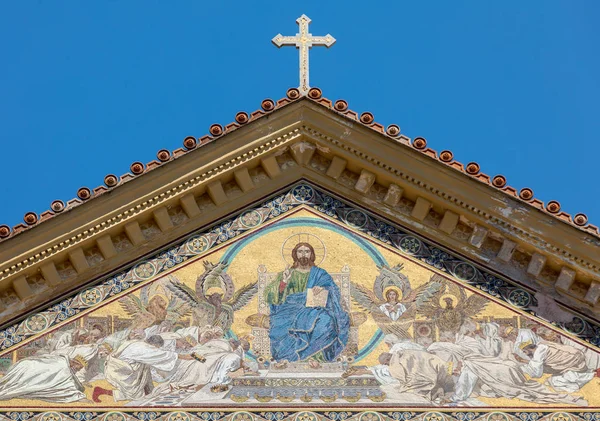 Façade Cathédrale Saint André Amalfi Italie — Photo