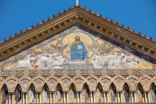 Fasada Katedry Andrew Amalfi Włochy — Zdjęcie stockowe