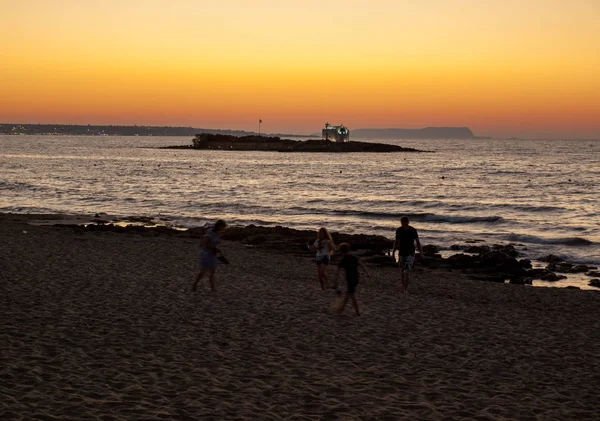 Günbatımı Malia Yunanistan Crete Adada Üzerinde — Stok fotoğraf