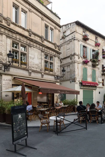 Arles France Juin 2017 Des Gens Assis Dans Café Place — Photo