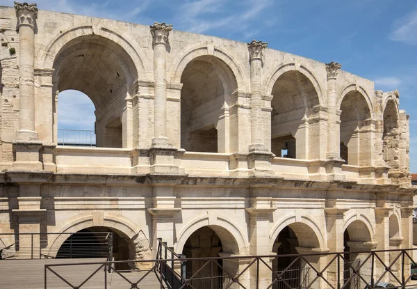 Ρωμαϊκό Αμφιθέατρο Στην Παλιά Πόλη Της Αρλ Στην Προβηγκία Στο — Φωτογραφία Αρχείου