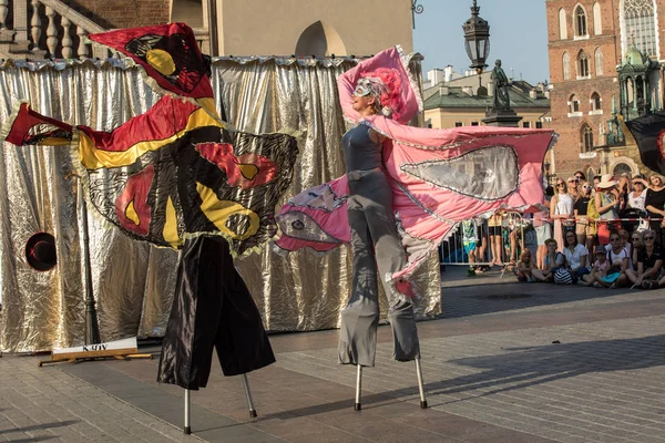 Krakau Polen Juli 2018 Aufführung Der Tanzparade Des Kiewer Straßentheaters — Stockfoto