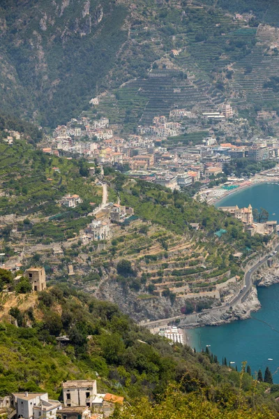 Vista Sobre Golfo Salerno Desde Ravello Campania Italia —  Fotos de Stock