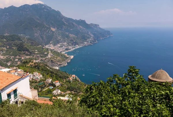 Blick Über Den Golf Von Salerno Von Ravello Kampanien Italien — Stockfoto