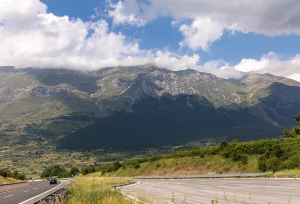 Vue Montagne Gran Sasso Dans Région Des Abruzzes Italie — Photo