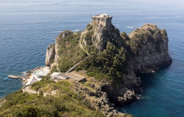 Amalfi Coast Amalfi ve Positano arasında bir görüntü. Campania. İtalya
