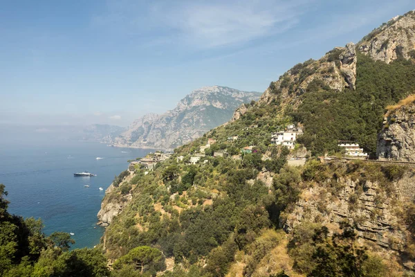 Veduta Della Costiera Amalfitana Tra Amalfi Positano Campania Italia — Foto Stock