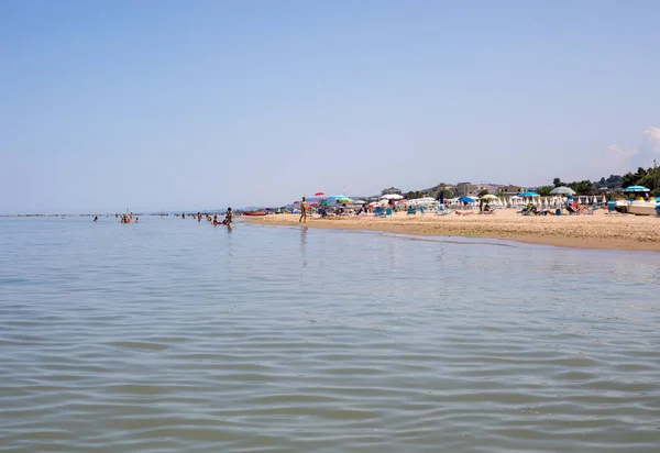 Roseto Degli Abruzzi Italie Juin 2017 Plage Roseto Degli Abruzzi — Photo