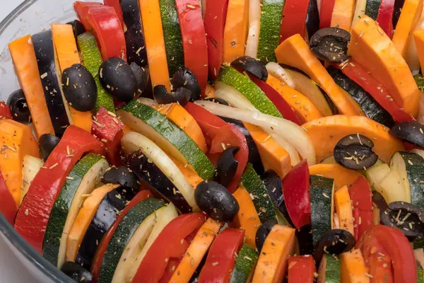 Ratatouille Plat Provençal Légumes Confits Français Originaire Nice — Photo