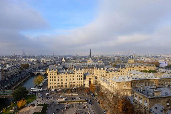 Vista Panoramica Della Città Parigi Vista Dalla Cattedrale Notre Dame — Foto Stock