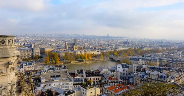 Panorámás Kilátás Nyílik Város Párizs Mint Látott Ból Notre Dame — Stock Fotó