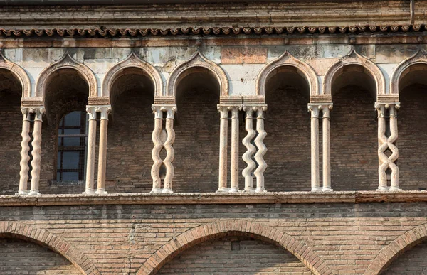 Boční Stěna Katedrály Ferrara Basilica Cattedrale San Giorgio Ferrara Itálie — Stock fotografie