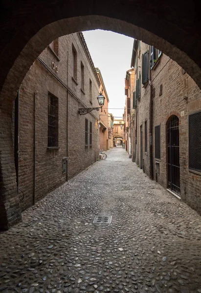 Ferrara Itália Junho 2017 Delle Volte Ferrara Bairro Medieval Emilia — Fotografia de Stock