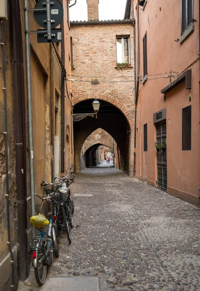 Ferrara Olaszország 2017 Június Delle Volte Ferrara Középkori Negyedében Emilia — Stock Fotó