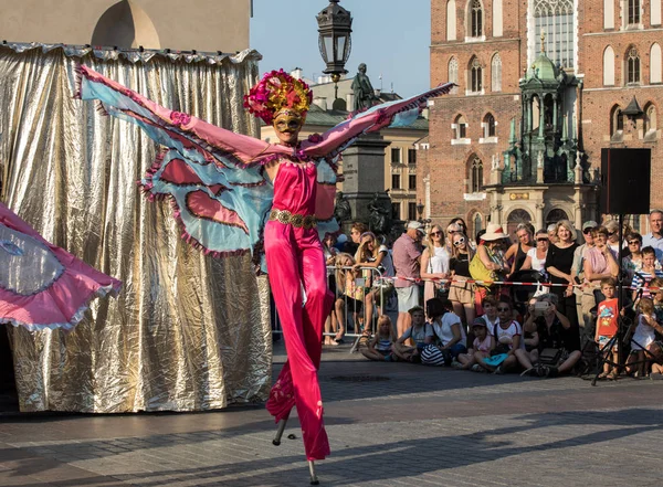 Krakau Polen Juli 2018 Aufführung Der Tanzparade Des Kiewer Straßentheaters — Stockfoto