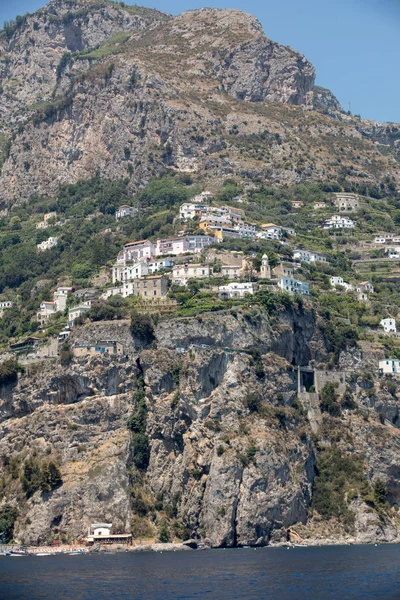 Moradias Apartamentos Exclusivos Costa Rochosa Amalfi Campania Itália — Fotografia de Stock