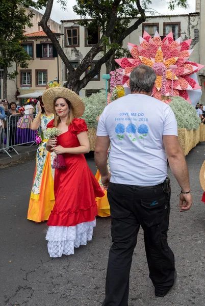 Funchal Madeira Portugal April 2018 Last Moments Parade Big Men — Stock Photo, Image