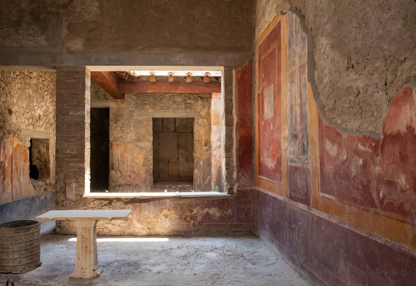 Interior Los Edificios Pompeya Destruido Por Volcán Vesubio Italia —  Fotos de Stock