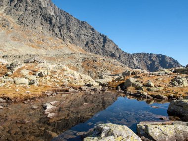  Beş SPI göller Vadisi. Yüksek Tatra Dağları, Slovakya.