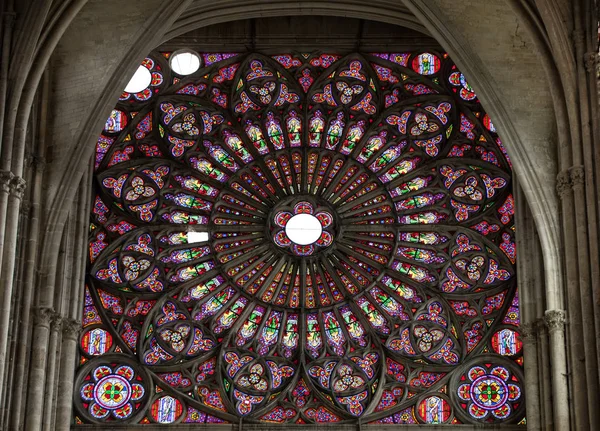 Troyes France August 2018 Colorful Stained Glass Windows Troyes Cathedral — Stock Photo, Image