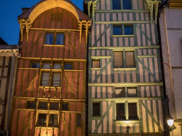 Troyes France Αυγούστου 2018 Θέα Της Παλιάς Πόλης Νύχτα Troyes — Φωτογραφία Αρχείου