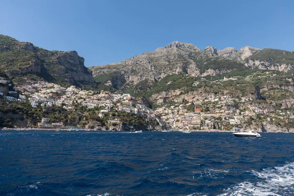 Positano Coloré Joyau Côte Amalfitaine Avec Ses Maisons Multicolores Ses — Photo