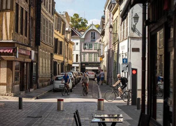 Troyes Francia Agosto 2018 Antiguos Edificios Entramado Madera Troyes Aube —  Fotos de Stock