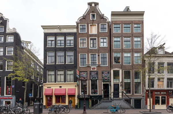 Amsterdam Niederlande April 2017 Sexshops Und Nachtclubs Rotlichtviertel Von Amsterdam — Stockfoto