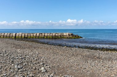 Ribeira Brava Madeira Adası şeridinin Vew. Portekiz