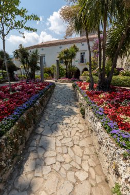 Ravello, İtalya - 16 Haziran 2017: Villa Rufolo Ravello, Bahçe. Amalfi Coast İtalya