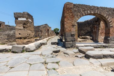  Pompei, İtalya'nın eski şehir. Roma şehri Vesuvius volkan tarafından tahrip.