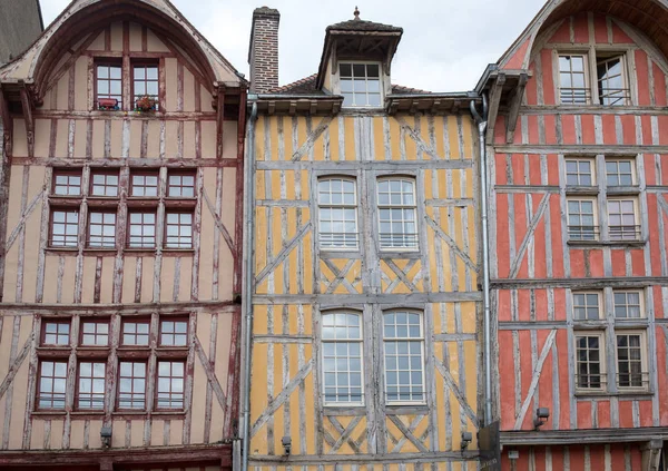 Troyes Teki Eski Yarı Keresteli Binalar Aube Champagne Ardenne Fransa — Stok fotoğraf