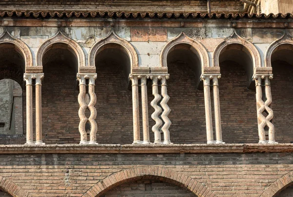 Parede Lateral Catedral Ferrara Basílica Cattedrale San Giorgio Ferrara Itália — Fotografia de Stock