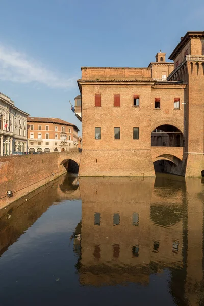 Ferrara Italia Giugno 2017 Castello Estense Fortezza Quattro Torri Del — Foto Stock