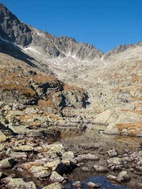  Beş SPI göller Vadisi. Yüksek Tatra Dağları, Slovakya.
