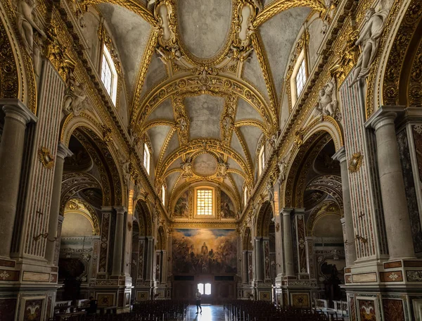 Montecassino Itália Junho 2017 Nave Principal Dentro Catedral Basílica Abadia — Fotografia de Stock