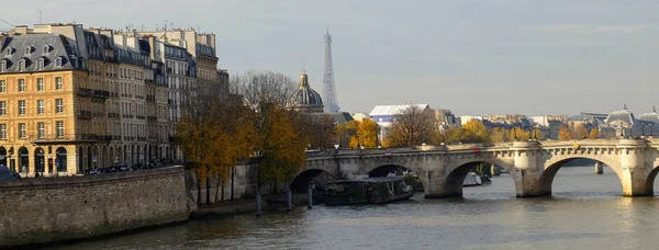 Parigi Francia Novembre 2017 Parigi Autunno Sole Illumina Senna Gli — Foto Stock