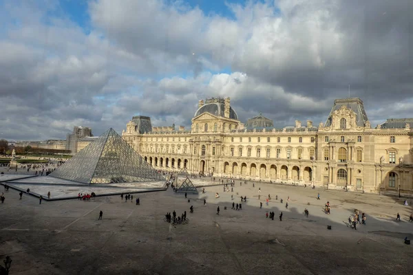 Paris France November 2017 Paris Louvre Museum Louvre One Biggest — Stock Photo, Image