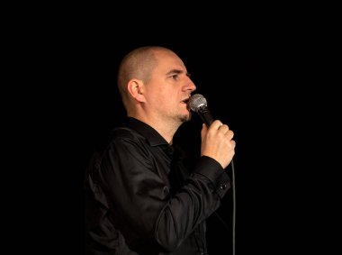 Krakov, Polonya - 7 Aralık 2018: multimedya Noel hitabet - Varşova Futura ve koro Fermata tarafından gerçekleştirilen Bethlehem için. Cracow. Polonya