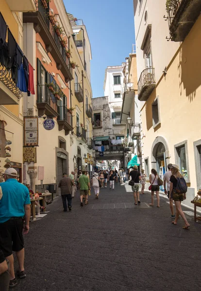 Amalfi Italië Juni 2017 Street Scene Van Lorenzo Amalfi Belangrijkste — Stockfoto