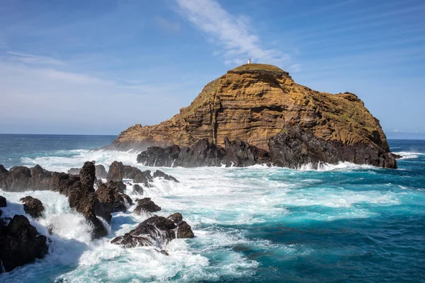 Madeira Adası Porto Moniz Deki Sahil Şeridi Portekiz — Stok fotoğraf