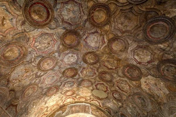 Pompeia Itália Junho 2017 Interior Dos Edifícios Pompeia Destruídos Pelo — Fotografia de Stock