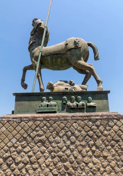 Pompei Talya Haziran 2017 Lehçe Heykeltıraş Igor Mitoraj Pompeii Sit — Stok fotoğraf