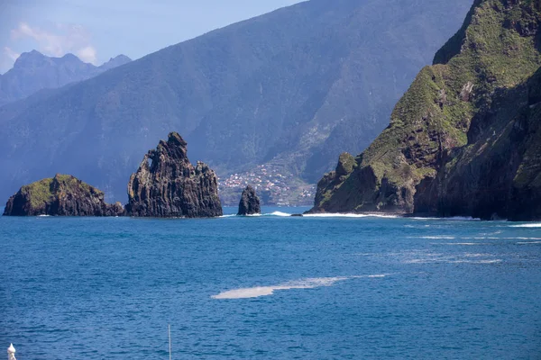 Kustlijn Porto Moniz Madeira Griekenland — Stockfoto