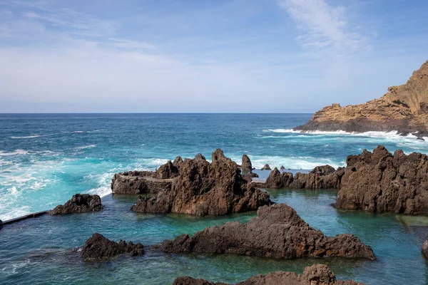 Côte Porto Moniz Sur Île Madère Portugal — Photo