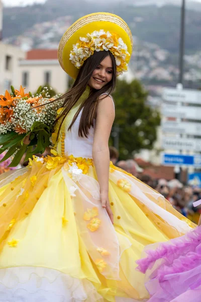 Фуншал Мадейра Португалия Апреля 2018 Ежегодный Парад Фестиваля Цветов Мадейры — стоковое фото