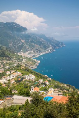 Ravello, Campania, İtalya'dan Salerno Körfezi üzerinden görünüm