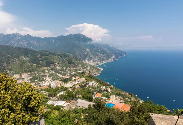Blick Über Den Golf Von Salerno Von Ravello Kampanien Italien — Stockfoto