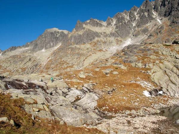 Vysoke Tatry Slovakia October 2018 Valley Five Spis Lakes High — Stock Photo, Image